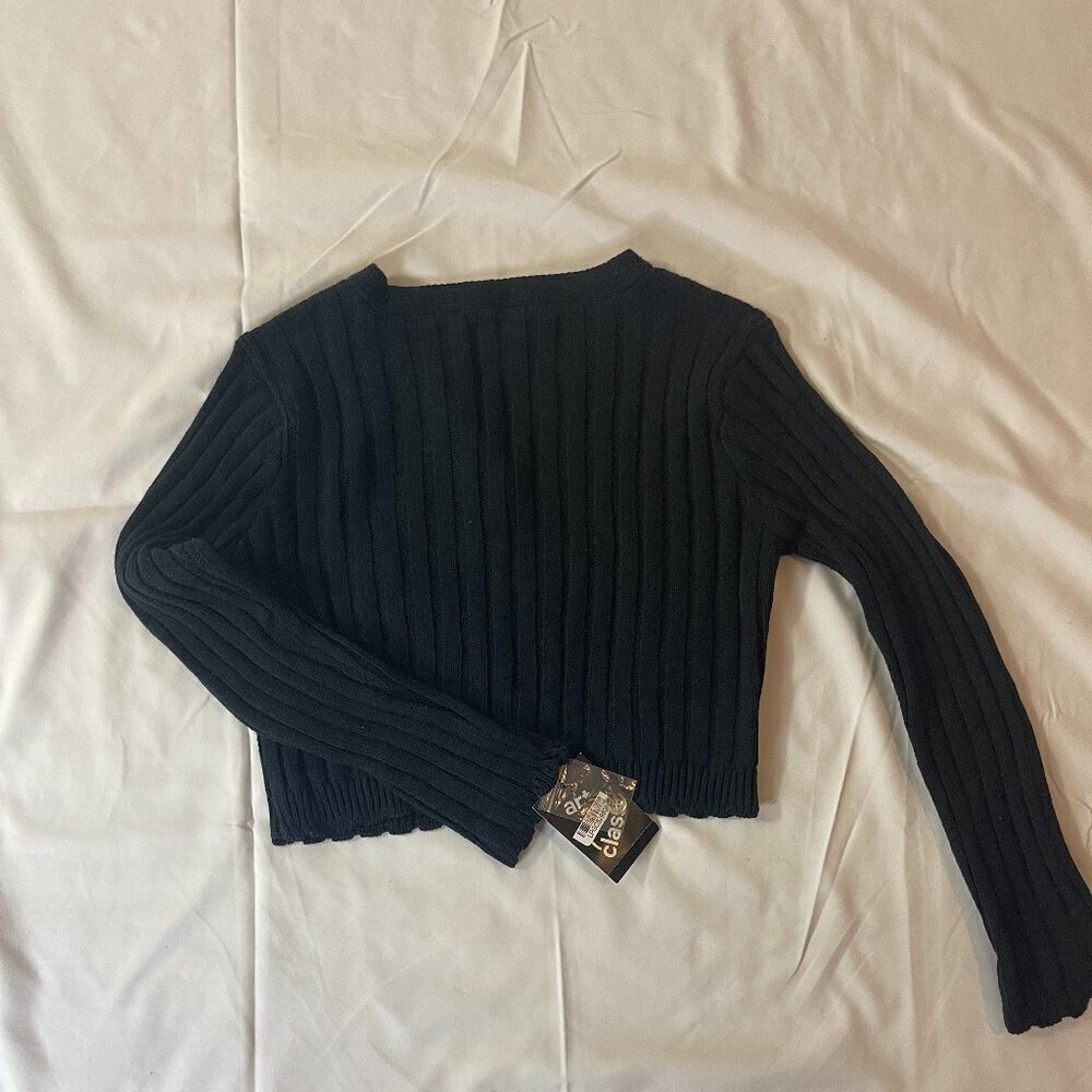 art & class. Embroidered young girl sweater in black color size L (10/12). - Picture 2 of 8